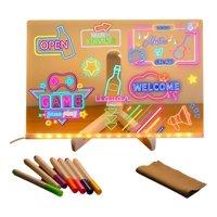 Genérica - Tablero Acrílico Led Regrabable 20×30 Luz Transparente - Transparente