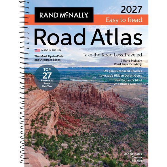 Atlas Vial Rand McNally 2027 Tamaño Mediano Fácil de Leer