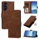 thumbnail image 1 of Funda Billetera Delgada para Samsung Galaxy A55 5G con Ranuras y Soporte Marrón, 1 of 6