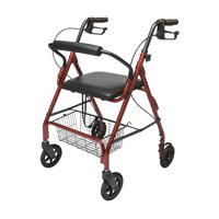 Andador Ortopédico Roller 4 Ruedas Adulto Mayor Rojo Acqui