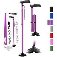 Bastón Honeybull Plegable Ajustable Morado