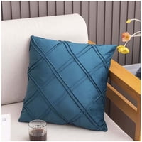 Wyj Hogar - Pack De 02 Fundas De Cojín De Terciopelo Con Rayas 45X45 Apetroleo