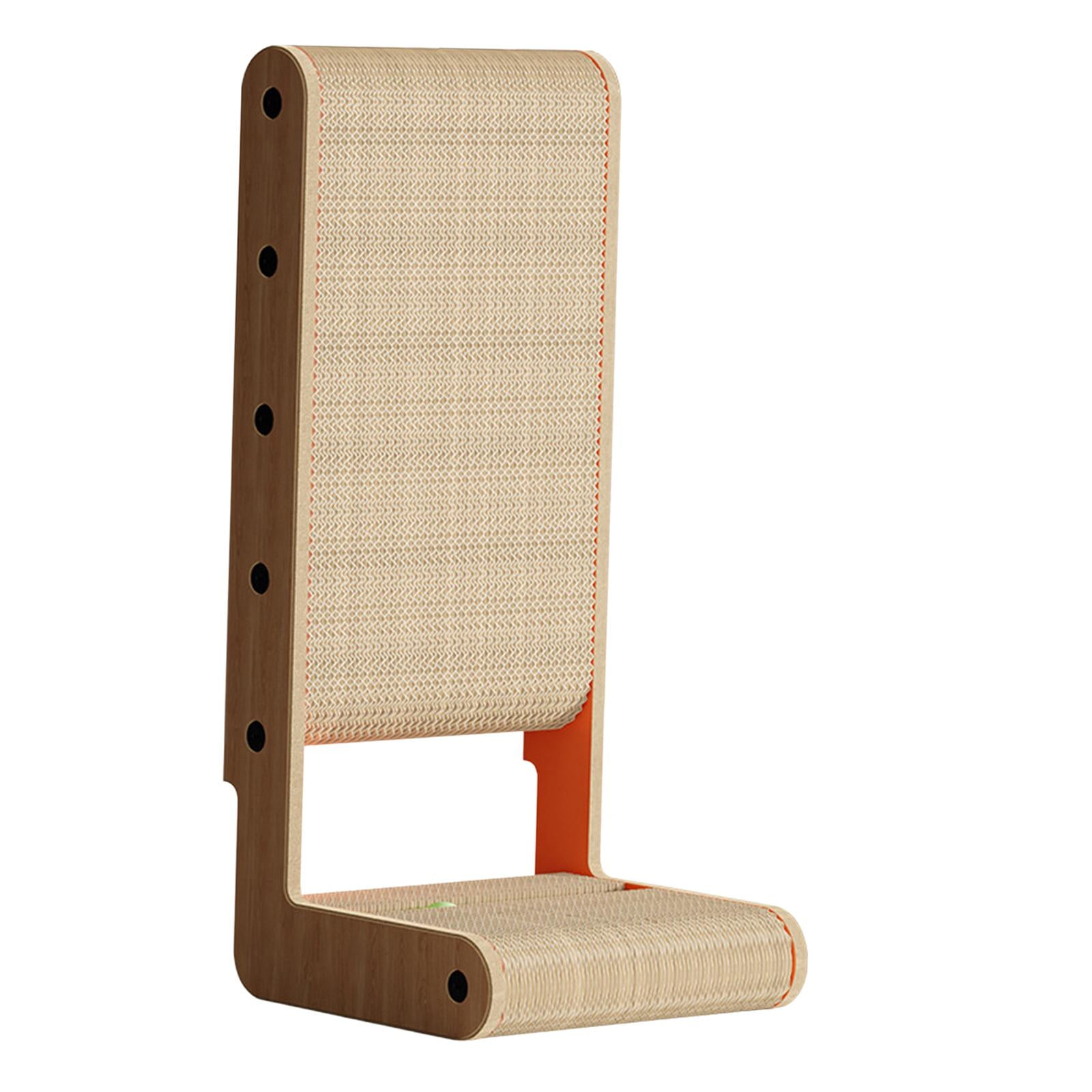 Rascador Para Gatos En Forma De L Almohadilla Para Rascar Para Gatos Ahorro De Espacio Resistente Bola De Juguete Incorporada Tamaño L