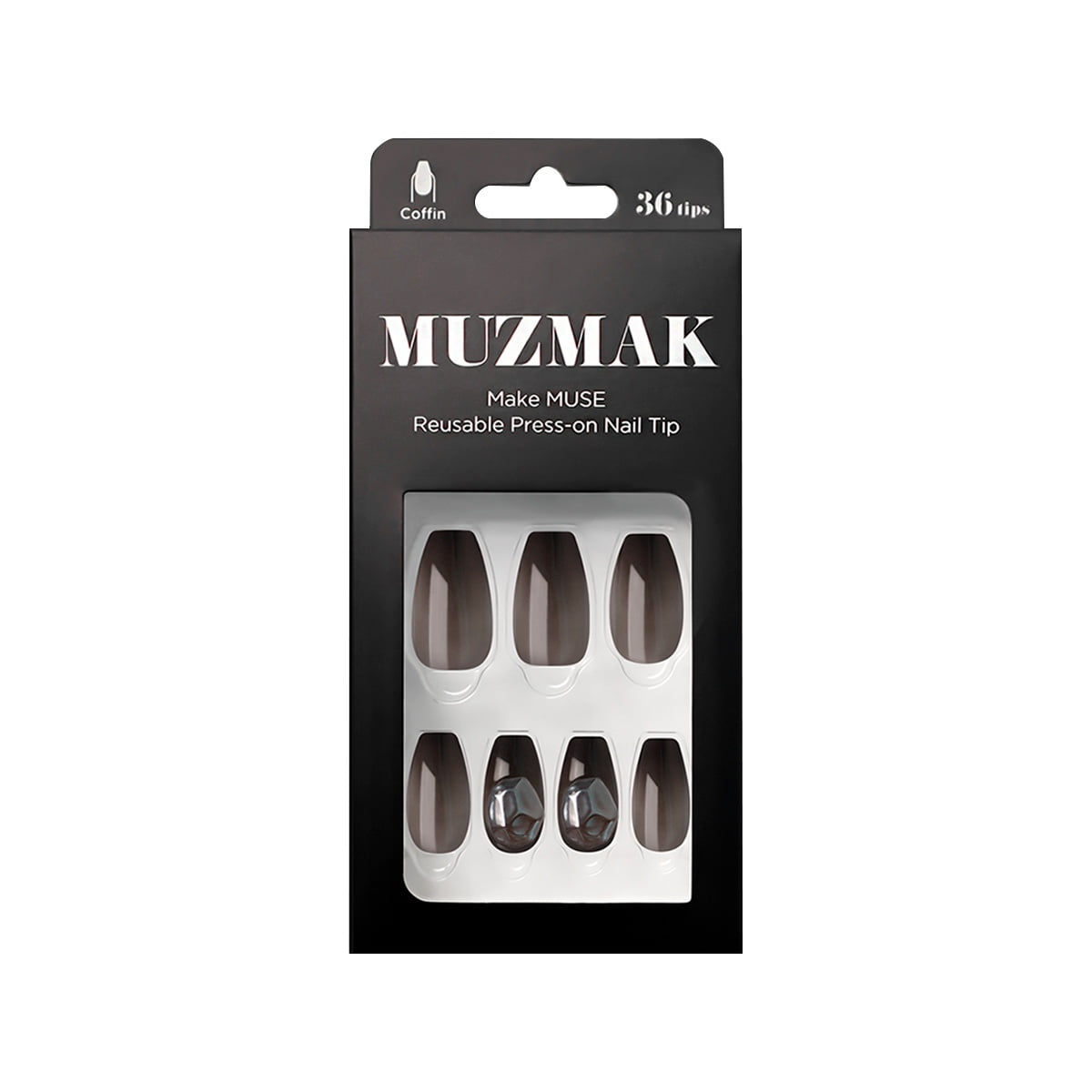 Muzmak - - Uñas Press On Stone Ice Coffin 36 U.