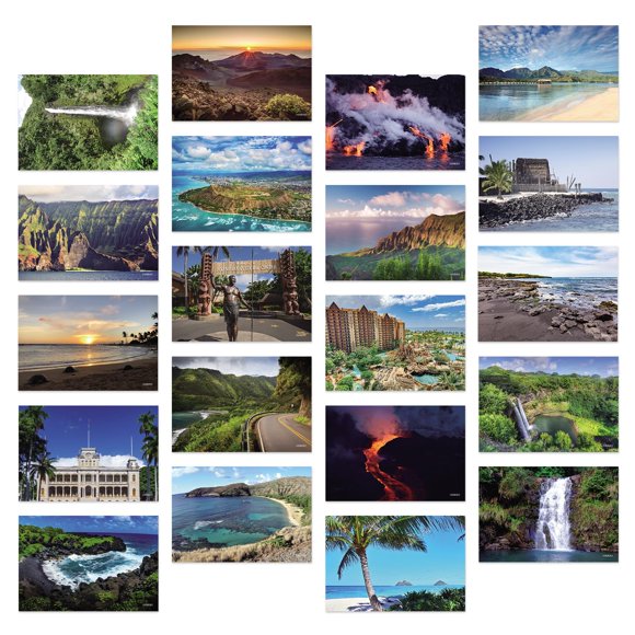 Postales Dear Mapper 20 uds Paisaje de Hawái 10 × 14,8 cm