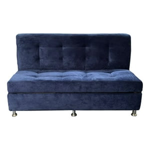 Muebles Hvm - Futon Baul Patagonia 3 Cuerpos Azul Marino Pmetal