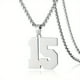 thumbnail image 1 of 1pc Stylish Stainless Steel Men's Athletes Number Pendant Necklace - Perfect for Baseball, Basketball, and Football Teams - Long Chain Necklace with Sports Number - Ideal Gift for Boys, 1 of 5