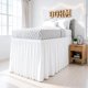 thumbnail image 1 of Falda de cama Shreem Linen Twin XL 91 cm blanca de microfibra, 1 of 9
