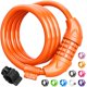 thumbnail image 1 of Candado para bicicleta Titanker, cable de 1,2 cm y 1,2 m, combinación, naranja, 1 of 7