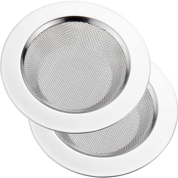 Colador para fregadero de cocina LASSHSWA de acero inoxidable, 2 unidades