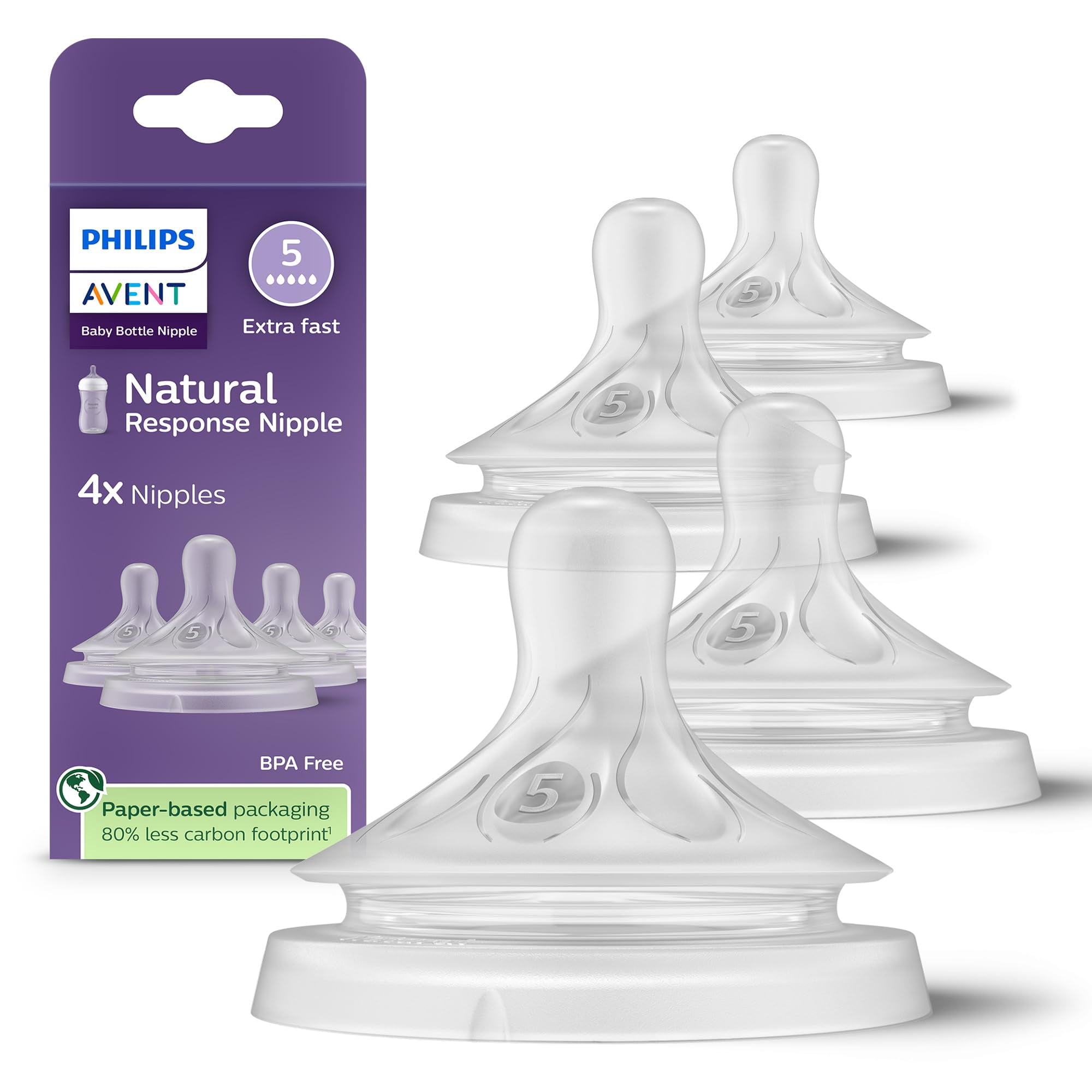 Tetinas Avent Natural Response Flujo 5 Paquete De 4