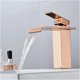 thumbnail image 4 of Grifos de baño Grifo de baño de oro rosa Grifo de baño macizo Grifo mezclador de ducha de agua fría y caliente Grifo de lavabo de una sola manija Grifo mezclador de lavabo de baño táctil montado en la, 4 of 7