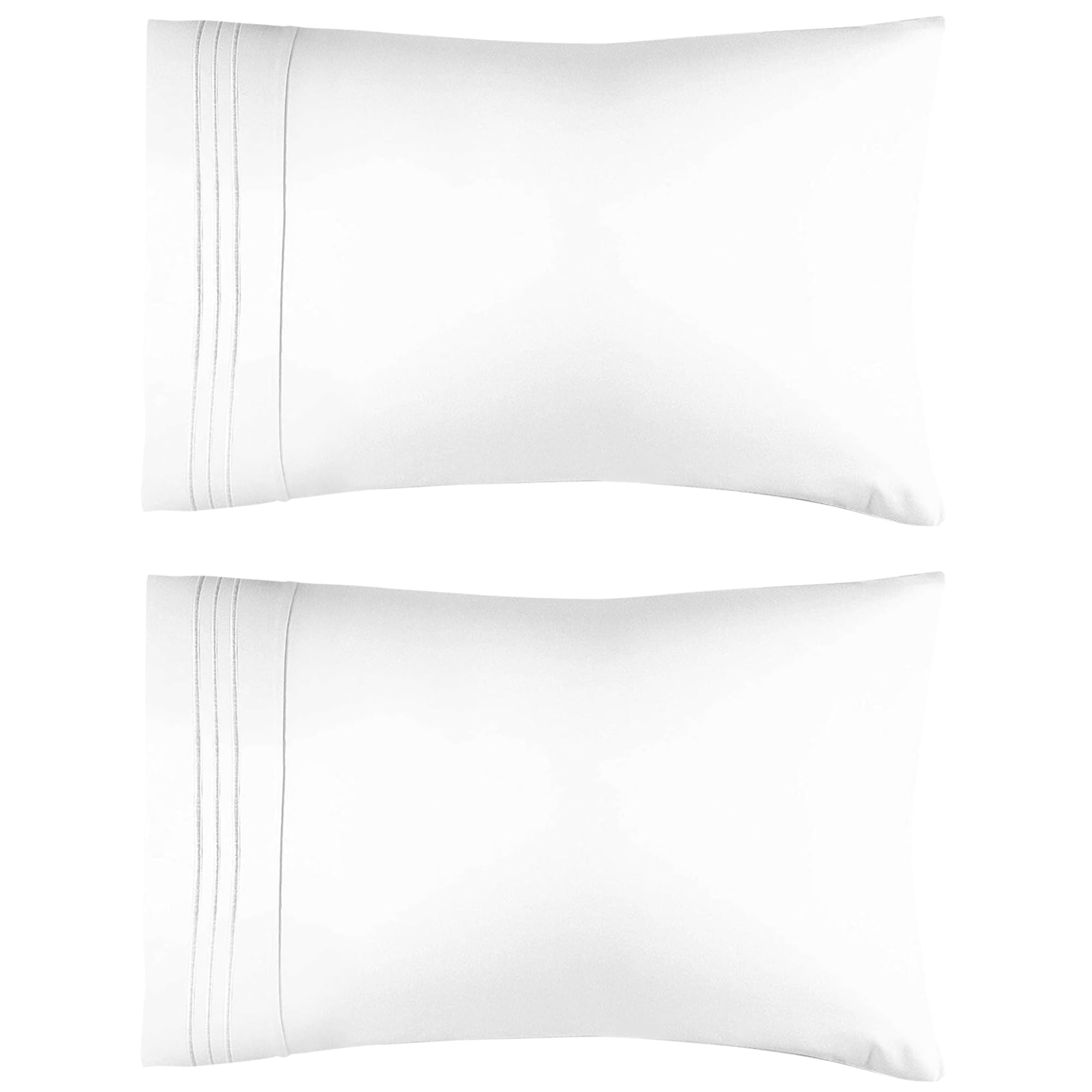 Juego De Fundas De Almohada Cgk Unlimited Tamaño Queen, Color Blanco (2 Piezas)