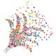 thumbnail image 1 of Pañuelo de papel multicolor Confetti Poppers Beistle Push Up, 8 unidades, 1 of 3