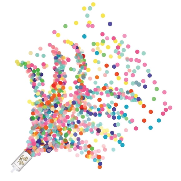 Pañuelo de papel multicolor Confetti Poppers Beistle Push Up, 8 unidades