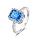 thumbnail image 4 of Anillos de Boda de Moissanita Corte Esmeralda de 2 Uds para Mujer Anillo de Aniversario de Plata Esterlina Color D VVS1 Anillos de Moissanita Anillos de Diamante con Certificado, 4 of 9