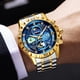 thumbnail image 4 of Explojoy Reloj de Pulsera de Negocios para Hombre de Acero Inoxidable con Esfera de Cielo Estrellado, Movimiento de Cuarzo, Calendario Luminoso, 30 M, Resistente Al Agua, 4 of 10