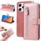 thumbnail image 1 of Funda con Cremallera para Xiaomi Redmi 12 5G, Carcasa Cartera de Cuero PU con Soporte y Tarjetero, 1 of 6