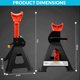 thumbnail image 2 of Soportes de Gato Dom Home 3T 25‑43 cm Pack de 2 Negro/Rojo, 2 of 8