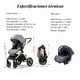 thumbnail image 2 of Coche Travel System Con Accesorios LuBabycas X1 Negro, 2 of 8