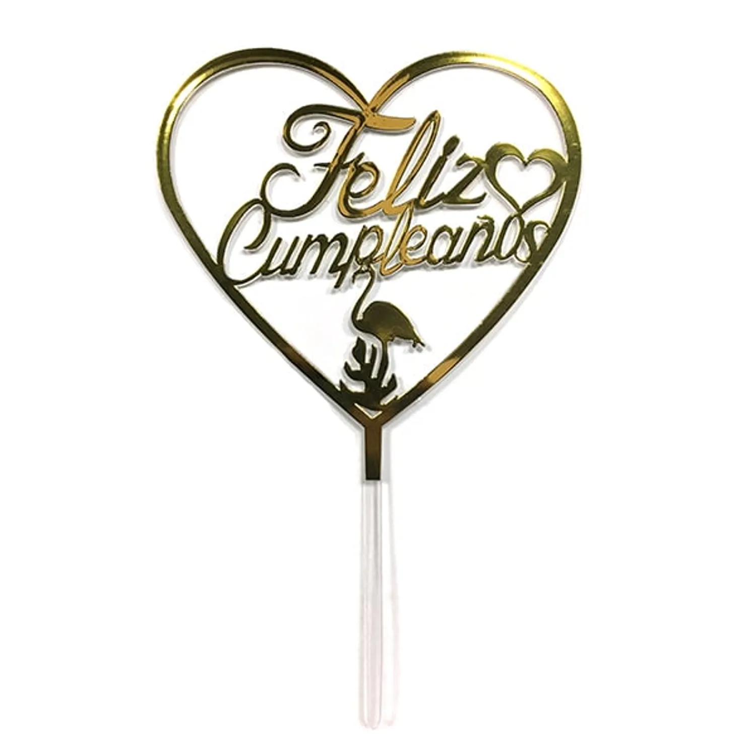 Genérico - Deco Torta Acrilico Fc Corazon Dorado X1 Uni