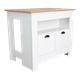 thumbnail image 1 of Isla De Cocina 2 Puertas Blanco Y Café Claro, 1 of 14