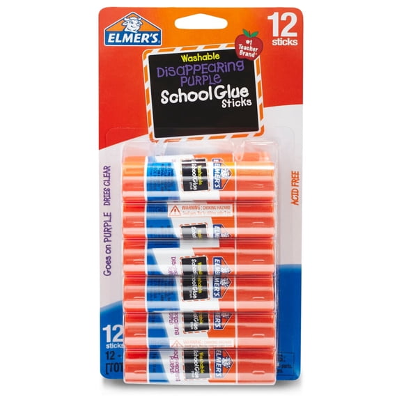 Pega en Barra Elmers Morado 6 g Pack 12 Lavable