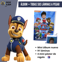 Macae - Mini Álbum Paw Patrol + Todas Sus Láminas A Pegar