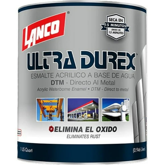 Esmalte Acrílico 3en1 Ultra Durex 1/4gl 946ml Blanco Lanco