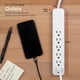 thumbnail image 3 of Protector contra sobretensiones GE Pro, cable blanco de 6 salidas, 620 julios y 2 pies, 3 of 7