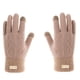 thumbnail image 1 of Guantes de ciclismo para mujer, de otoño e invierno, cálidos, con dedos sólidos y pantalla táctil, de punto grueso y polar., 1 of 6