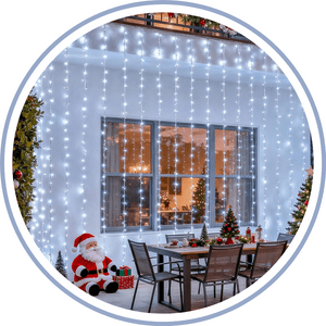 Genérica - Luz Luces Navidad Cascada Blanca 3Mx3M