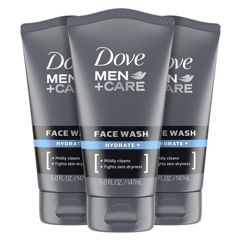 Jabón Facial Dove Men + Care Hydrate Plus Skin Care 150 Ml X3