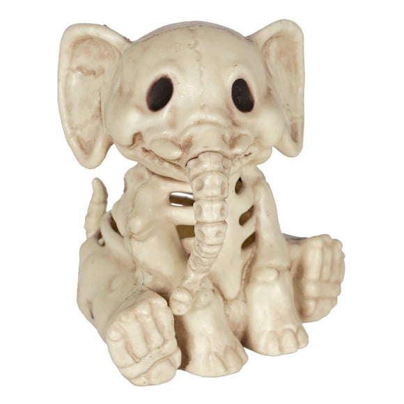 Estatuilla Seasons Crazy Bonez Skeleton con forma de elefante, 14 cm