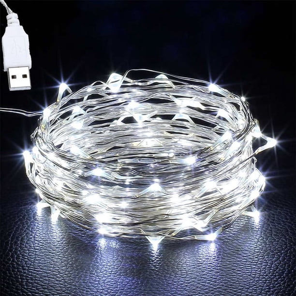 Copper Wire Led Lights USB 393.7inch For Home Decoration Holiday Lighting Wreath For Garden Decor Home Decor Living Room, Halloween, Christmas, Wedding Decor, Wall Decor, For Camping, Party, Perfect G