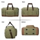 thumbnail image 3 of Bolsa de viaje Litvyak de lona verde militar, 50 litros, 3 of 7