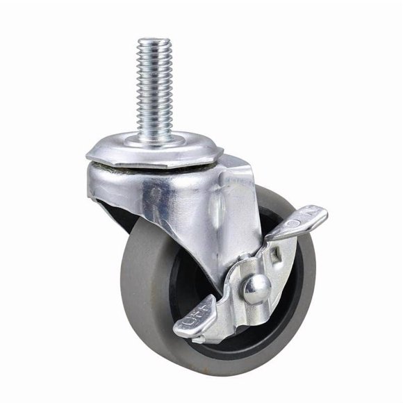 Caster PROJEX, eslabón giratorio TPR de 2 pulgadas, 36 kg, capacidad de carga con freno
