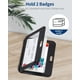 thumbnail image 3 of Paquete de 3 porta credencial de identificación con ventanas de doble cara, estuche rígido horizontal de plástico, color negro, funda protectora para tarjetas de oficina, escuela, tarjetas de crédito,, 3 of 7