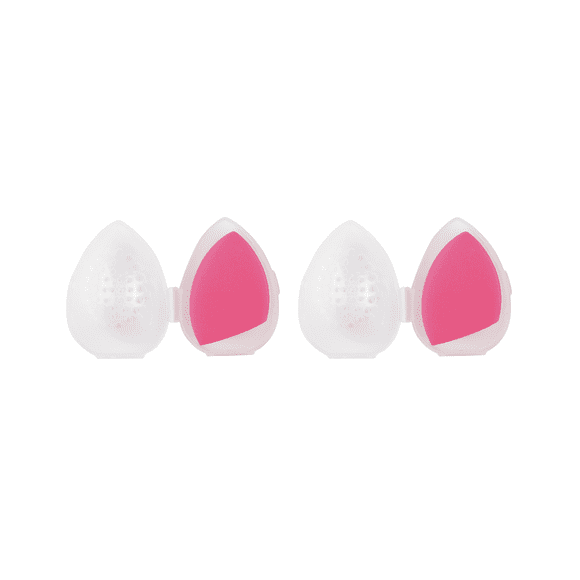 Pack x2 Esponja de Maquillaje con Carcasa Respirable sin Látex Fucsia Magic Makeup