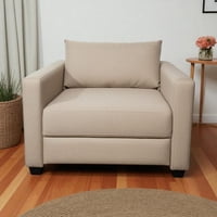 Diseños Valestrini - Sofa Cama Multifuncional Un Cuerpo Lino Beige