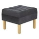 thumbnail image 2 of Pouf Wood 1c Felpa 05 Gris, 2 of 4