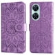 thumbnail image 1 of Funda tipo cartera FOXDOCK para Huawei Nova 11i , diseño girasol en relieve, cuero PU, cierre magnético, soporte y tarjetero, 1 of 5