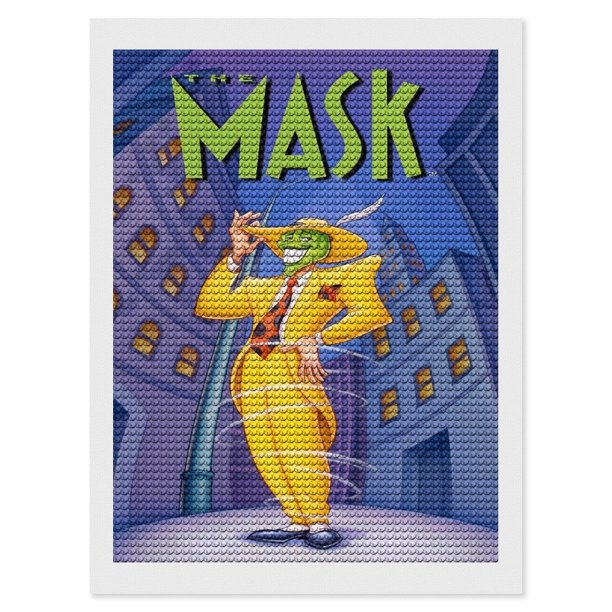 Las Aventuras de la Máscara Kits de Pintura de Diamantes para Adultos 5D DIY Diamond Art Kits Full Drill Diamond Dots para Regalo Decoración de Pared y Relajación Artes de Gemas 30*40cm