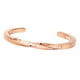 thumbnail image 4 of Nunca te rindas Twist Open Bangle Mujeres Hombres Pareja Joyas Oro rosa, 4 of 5