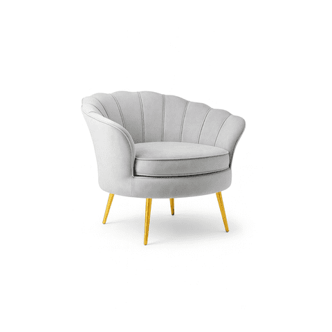 Habita2 Chile - Poltrona Shell 1 Cuerpo Gris Gold