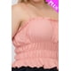 thumbnail image 4 of Top Corto De Tirantes Finos Ajustables Con Volantes En Capas Color Rubor (talla Grande Para Mujer), 4 of 5