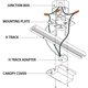 thumbnail image 3 of Conector de toldo flotante para sistema de iluminación H Track, 3 of 6