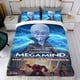 thumbnail image 4 of ¡Megamind Manda! Conjunto de sábanas temático, trío de piezas, cómodo y amigable con la piel, diseño único, regalo de decoración para el hogar para familiares, amigos y fans,173cm *218cm, 4 of 6