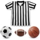thumbnail image 2 of Crown Sport Goods | Jersey oficial de árbitro/árbitro a rayas en blanco y negro para hombre | Unifor, 2 of 6