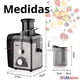 thumbnail image 3 of Extractor Exprimidor Jugos Eléctrico 1000W de Potencia Frutas Verduras, 3 of 11